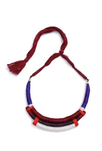 Avery Black Thread Choker Tribal Necklace image 2