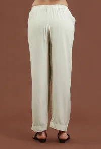 Solid Mint Green Shantoon Straight Fit Ethnic Pant image 4