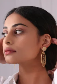 Floret Brass Earrings image 1