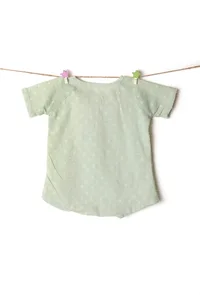 Delicate Light Green Cotton Tee image 2