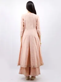 Peach Cotton Dobby and Gota Lace image 4