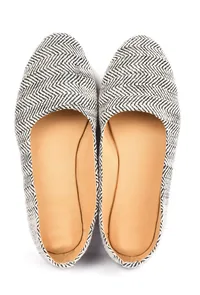 Black Zig Zag Pure Hemp Flats image 2