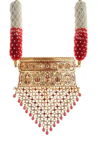 Luxury Ruby Pearl Statement Necklace image 3