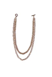 Sabah Twisted Double Layered Chain Necklace image 2