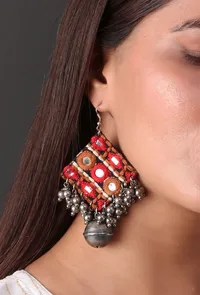 Merry Red Kutch Earrings image 1