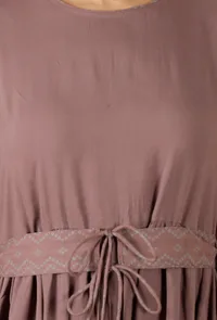 Drape dress With Tie Around Belt image 6