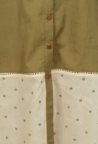 Green Collared A-Line Dress image 5