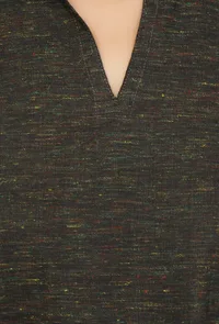 Dark Olive Khadi Cotton Straight Dress image 5