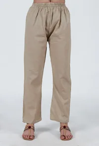Beige Cotton Pant image 1