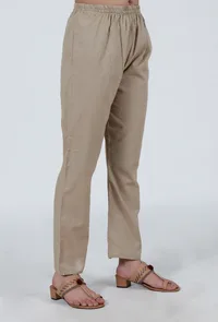 Beige Cotton Pant image 2