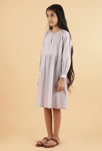 Light Grey Mulmul Dress image 2