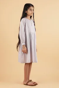 Light Grey Mulmul Dress image 3