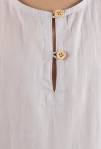 Light Grey Mulmul Dress image 5