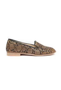 Black Brocade Loafers image 4