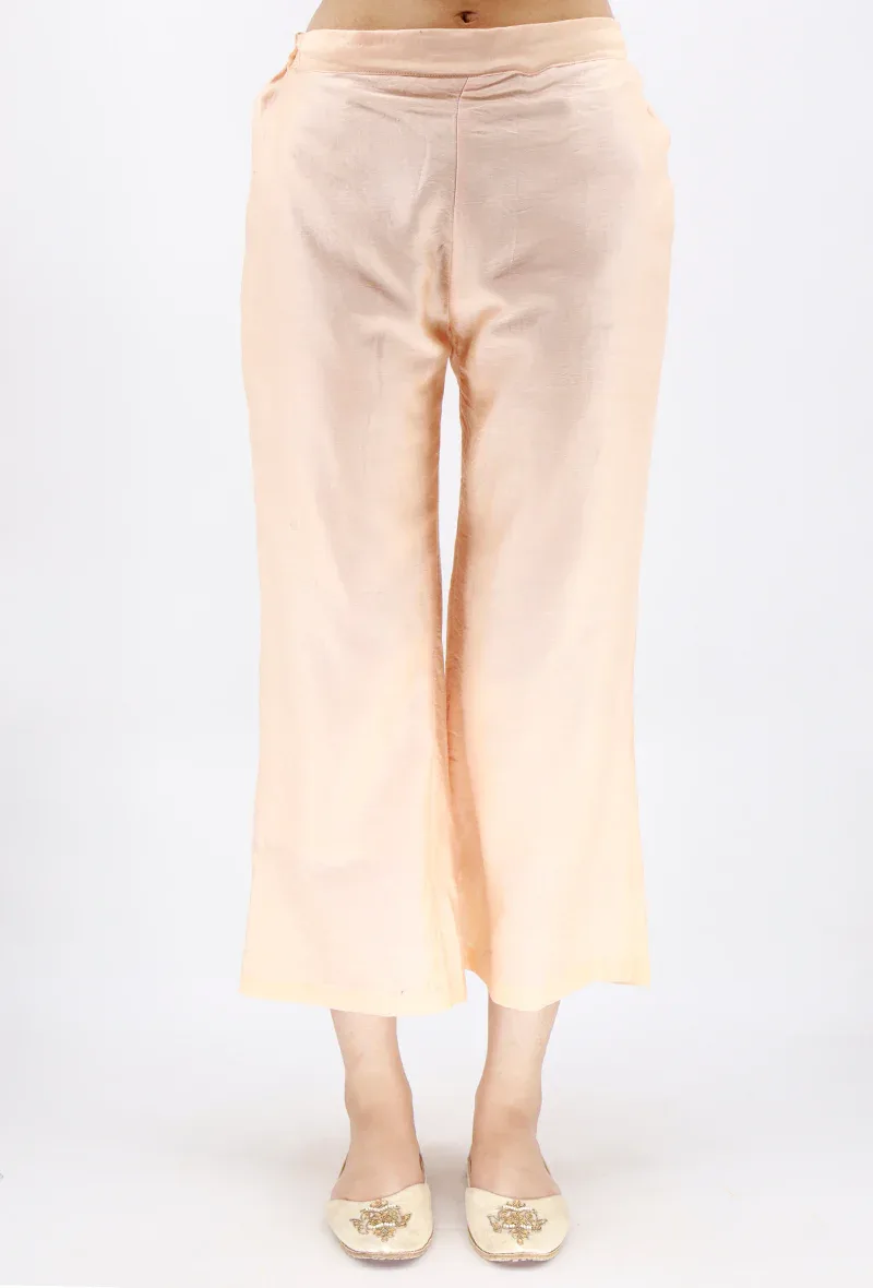 Plan Peach Chanderi Pant