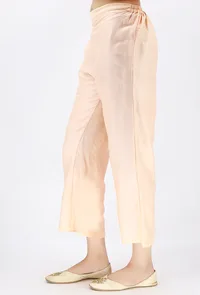 Plan Peach Chanderi Pant image 3