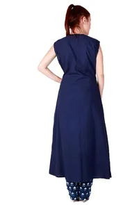 Navy Blue- Indigo button anarkali image 4