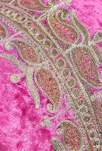 Rose Pink Velvet Tila Embroidery Potli image 6