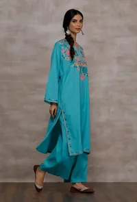 Qasim Sky Blue Woollen Phiran image 3