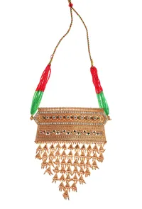 Bridal Rajwadi Kundan Necklace Earrings Set image 2