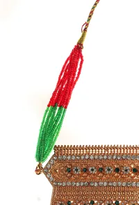 Bridal Rajwadi Kundan Necklace Earrings Set image 5