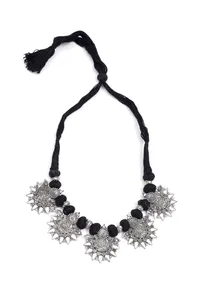 Black with Tribal Motif Necklace image 2