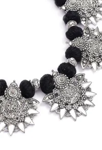 Black with Tribal Motif Necklace image 3