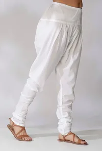 White Cotton Churidar image 2