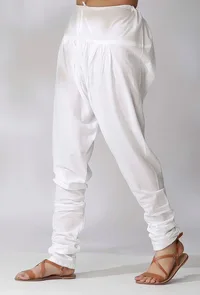 White Cotton Churidar image 3