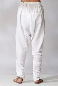 White Cotton Churidar image 4