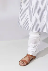 White Cotton Churidar image 5