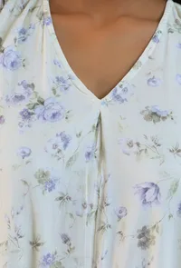 Off White Viscose Cotton Kurta image 6