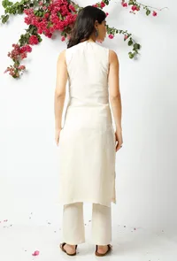 The Charming Off White Kota Kurta image 3