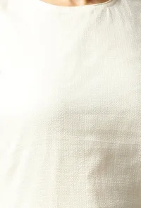 The Charming Off White Kota Kurta image 4