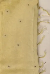 chanderi embroidered yellow dupatta image 2