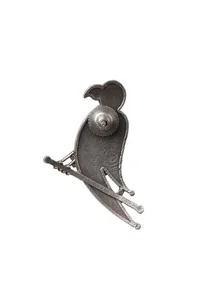 Parrot Textured Silver Stud Earrings image 5
