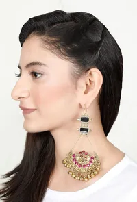 Pink Stone Afghan Earrings image 1