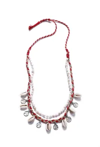 German Silver Cowrie Shell Necklace image 2