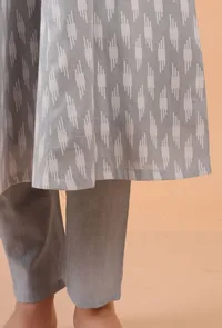 Cadet Blue Grey Cotton Pants image 4