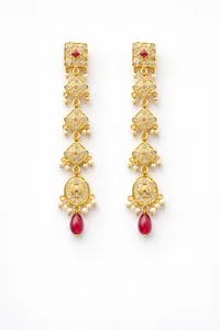 Rajwada Ruby Jhumar Choker image 4