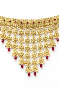 Rajwada Ruby Jhumar Choker image 5