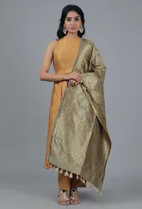Mist Green Chanderi Brocade Dupatta image 1