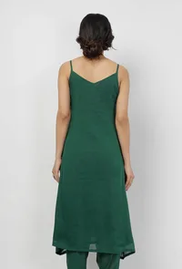 Irvin Plain Bottle Green Kota Slip image 4