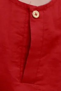 Set Of 2: Dennis Red Kurta And Red Pyjama image 5