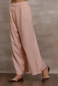 Gulnaar Pink Woollen Palazzo image 2