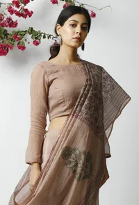 The Rustic Pastel Pink Kota Doria Blouse image 1