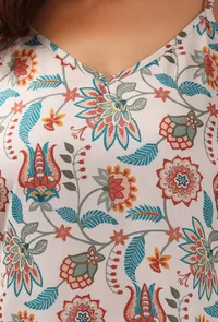 Set Of 2: Lilybeth Floral Chintz Aline Kurta Dress With Narrow Fit Pants image 5