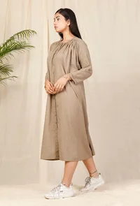 Bhuri Shoulder Gathered Hand-Embroidered Dress image 2