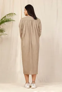 Bhuri Shoulder Gathered Hand-Embroidered Dress image 4