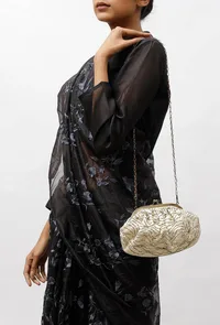 Camaira Golden Embellished Clutch Bag image 1